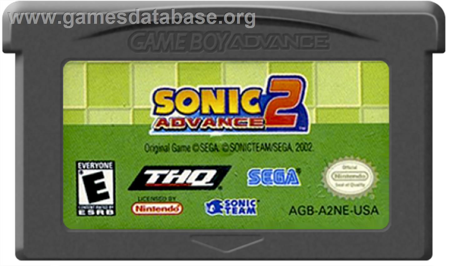 Sonic Advance 2 - Nintendo Game Boy Advance - Artwork - Cartridge