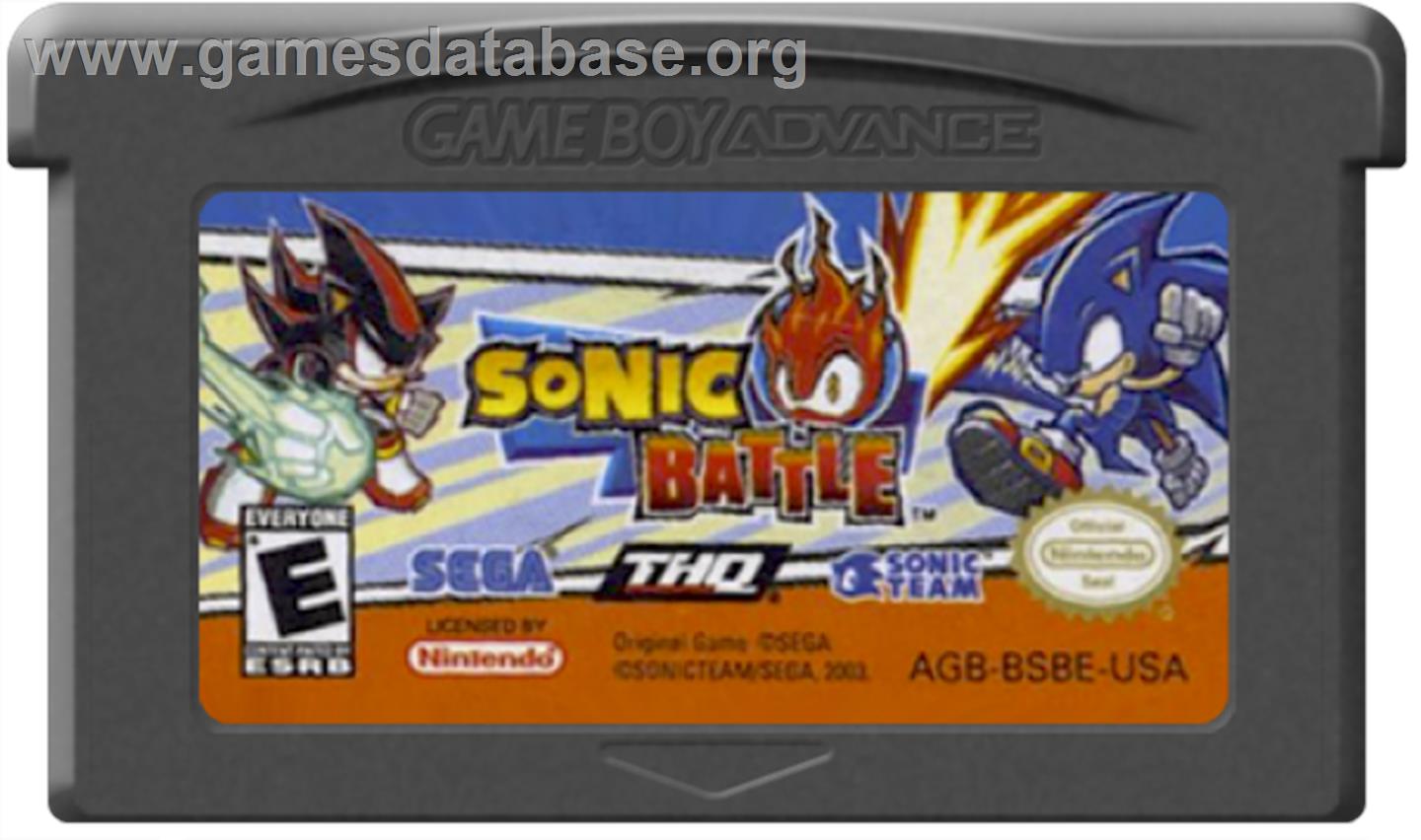 Sonic Battle - Nintendo Game Boy Advance - Artwork - Cartridge