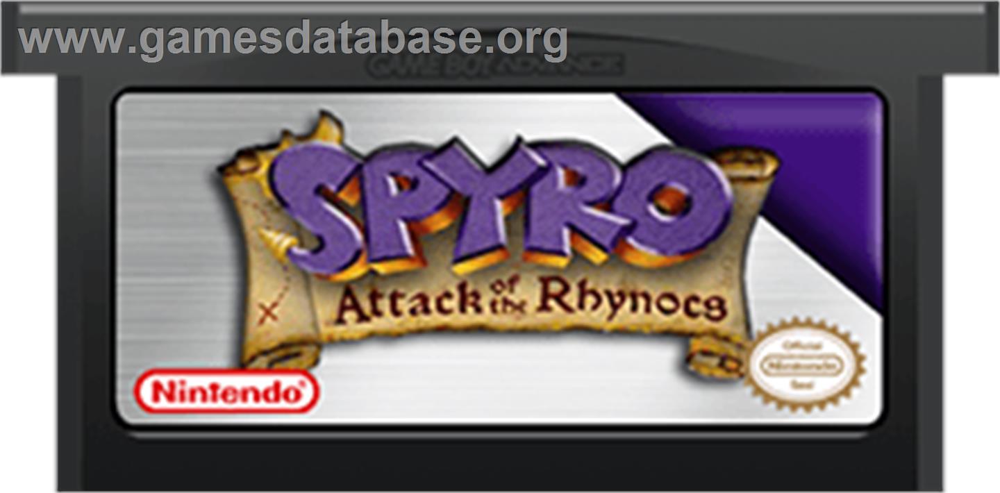 Spyro: Attack of the Rhynocs - Nintendo Game Boy Advance - Artwork - Cartridge