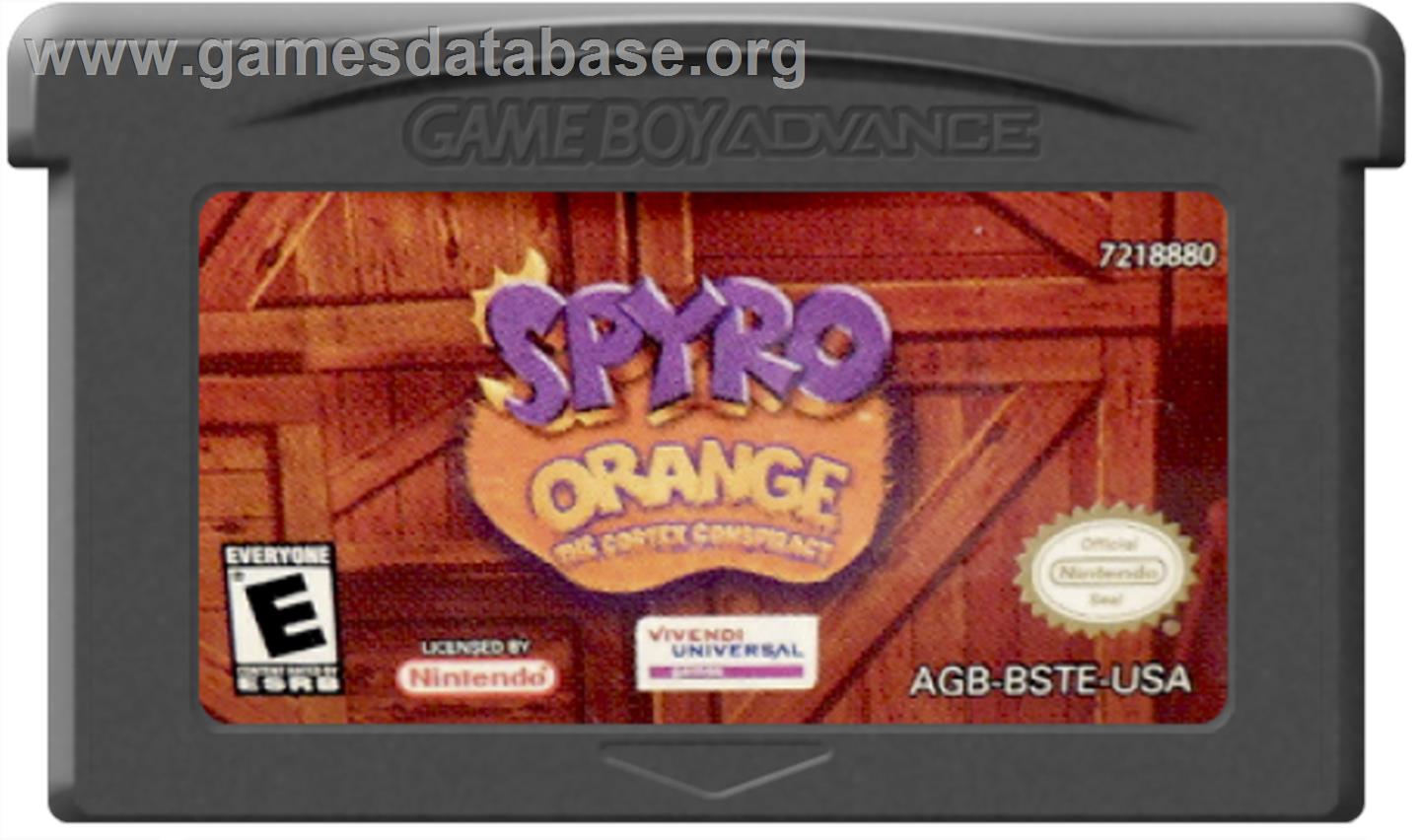 Spyro Orange: The Cortex Conspiracy - Nintendo Game Boy Advance - Artwork - Cartridge