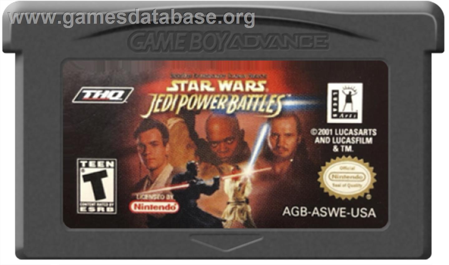 Star Wars: Episode I - Jedi Power Battles - Nintendo Game Boy Advance - Artwork - Cartridge