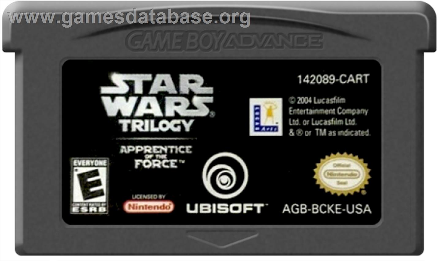 Star Wars Trilogy: Apprentice of the Force - Nintendo Game Boy Advance - Artwork - Cartridge