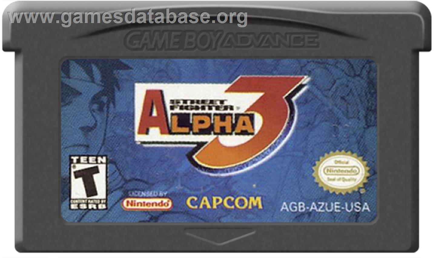 Street Fighter Alpha 3 - Nintendo Game Boy Advance - Artwork - Cartridge