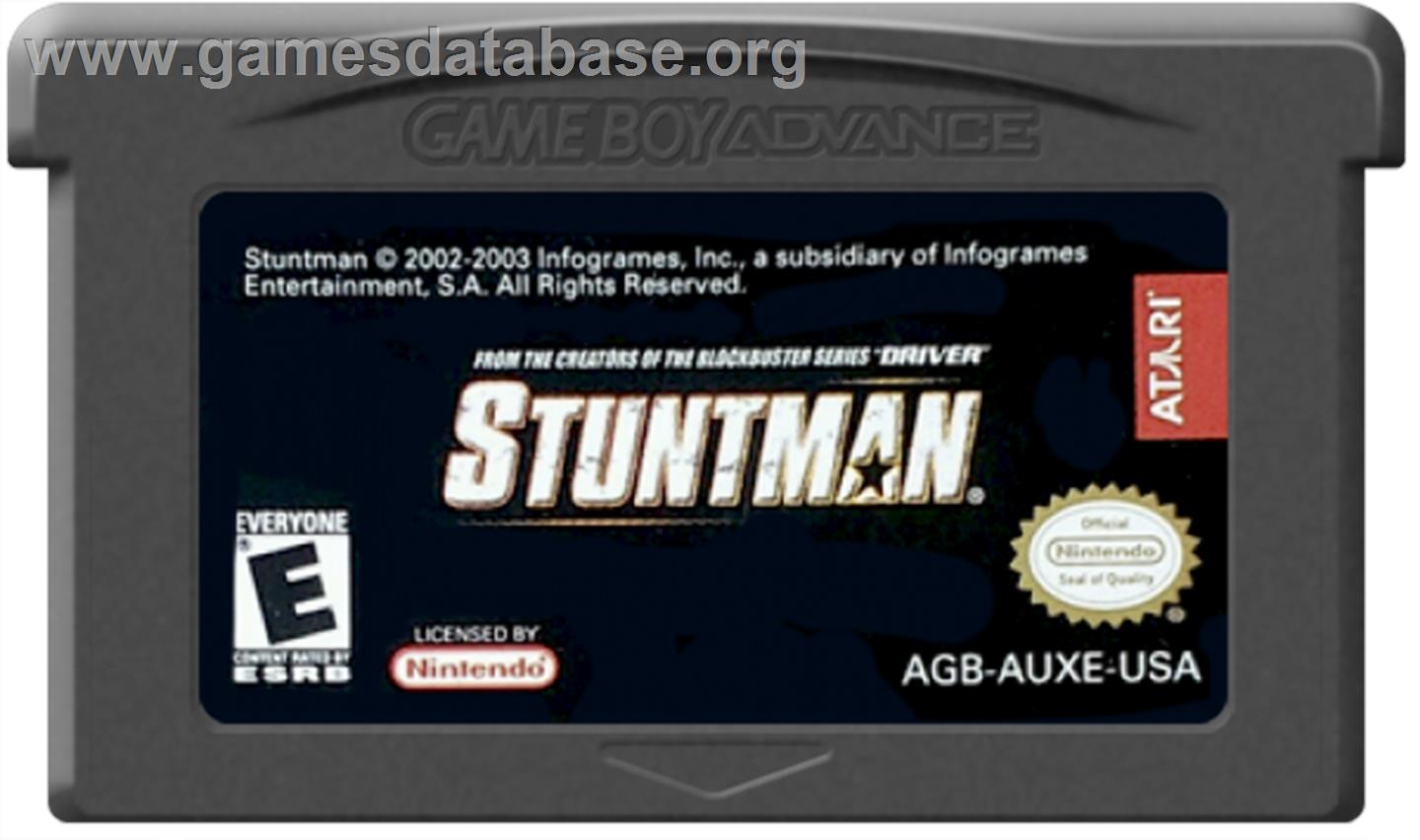 Stuntman - Nintendo Game Boy Advance - Artwork - Cartridge