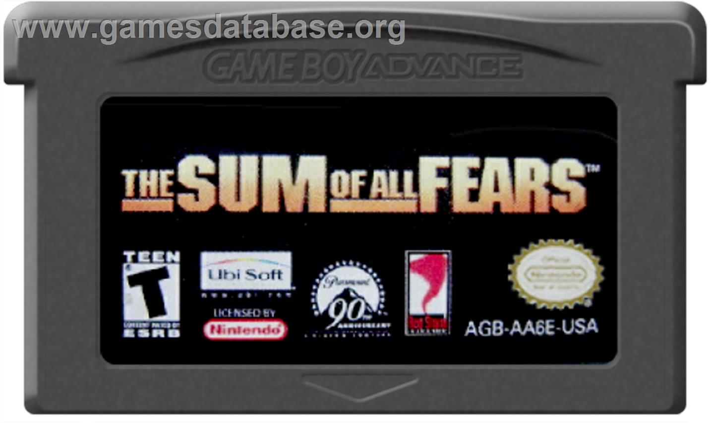 Sum of All Fears - Nintendo Game Boy Advance - Artwork - Cartridge