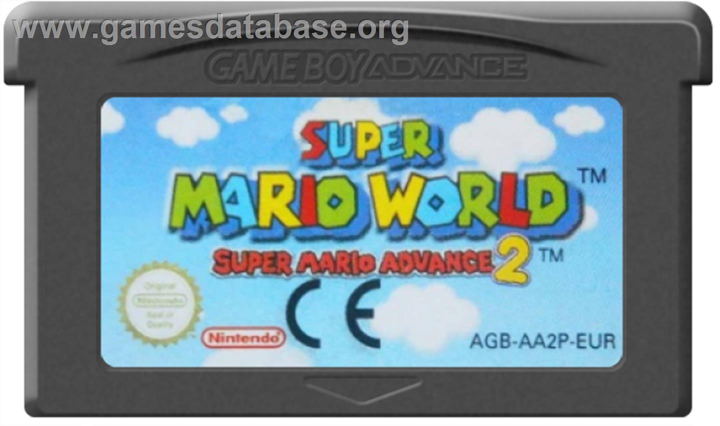 Super Mario World: Super Mario Advance 2 - Nintendo Game Boy Advance - Artwork - Cartridge