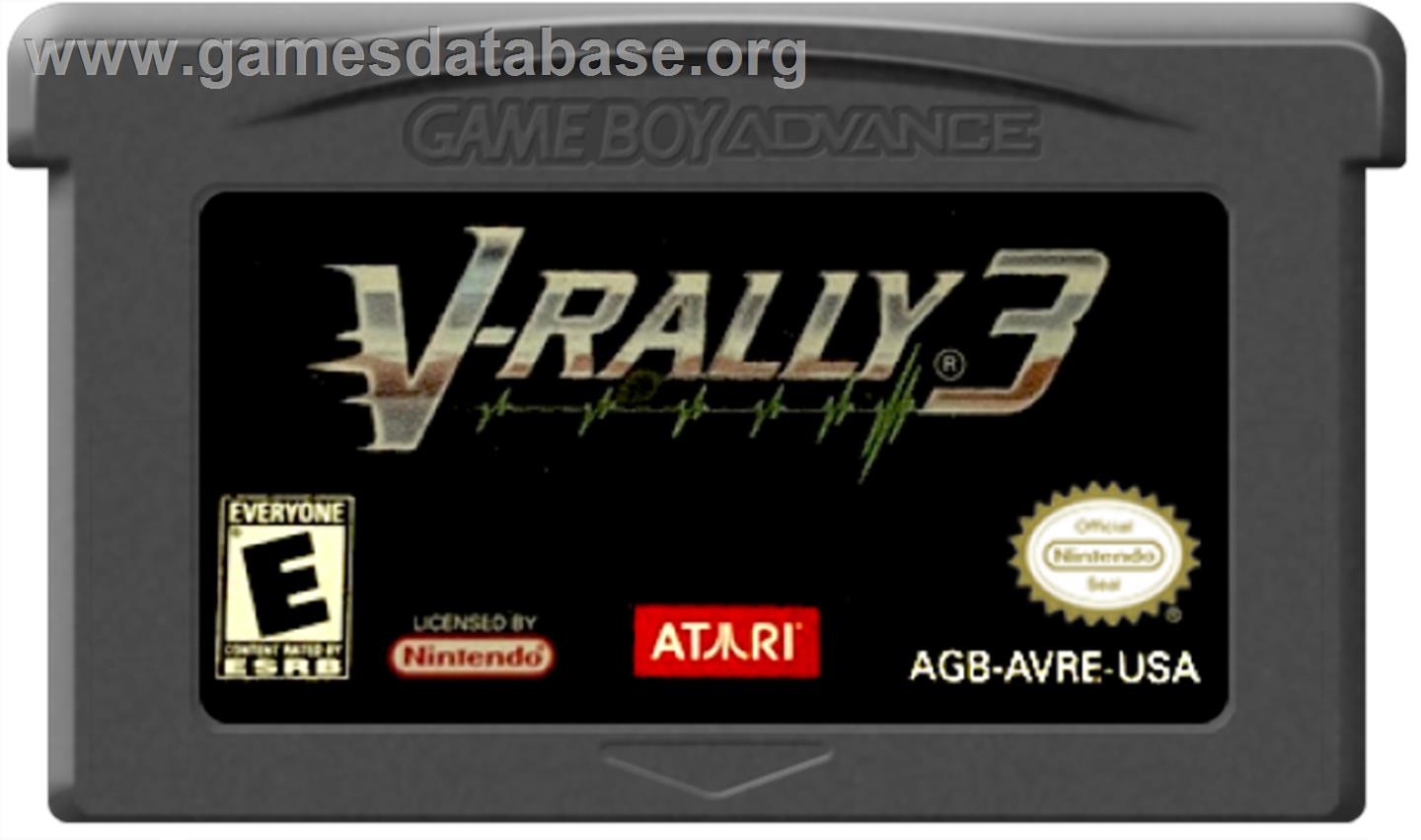 V-Rally 3 - Nintendo Game Boy Advance - Artwork - Cartridge