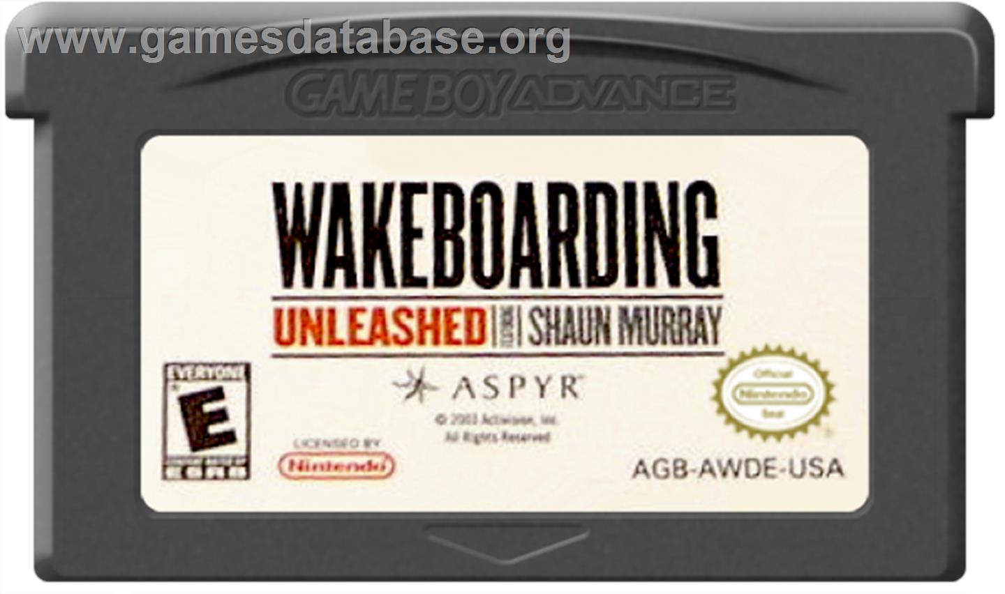 Wakeboarding Unleashed featuring Shaun Murray - Nintendo Game Boy Advance - Artwork - Cartridge