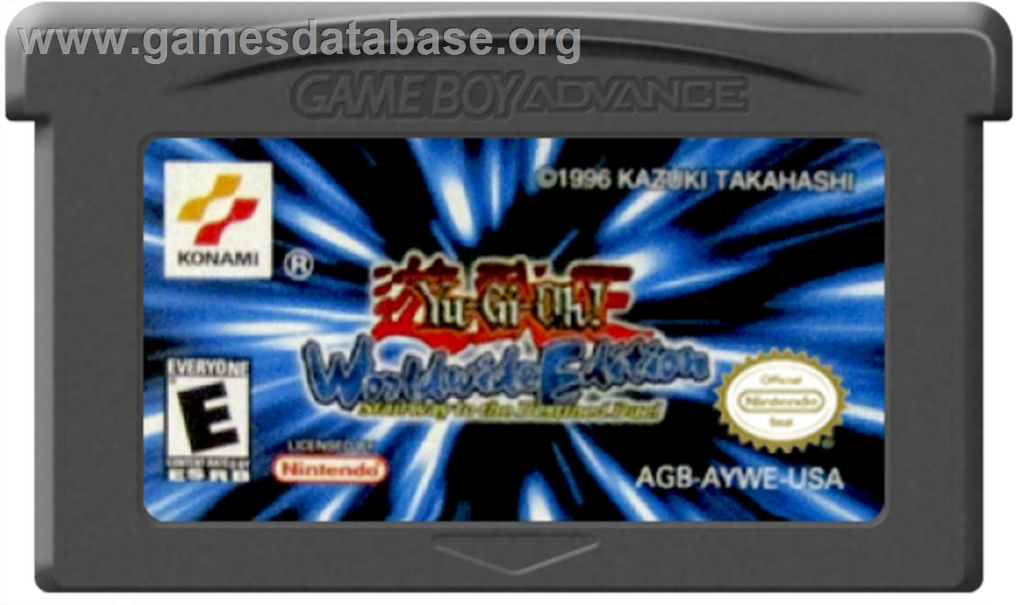 Yu-Gi-Oh! Worldwide Edition: Stairway to the Destined Duel - Nintendo Game Boy Advance - Artwork - Cartridge