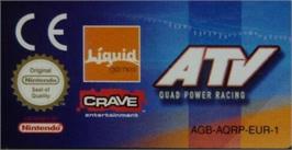 Top of cartridge artwork for ATV: Quad Power Racing on the Nintendo Game Boy Advance.