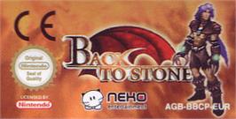Top of cartridge artwork for Back to Stone on the Nintendo Game Boy Advance.