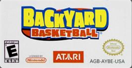 Top of cartridge artwork for Backyard Basketball on the Nintendo Game Boy Advance.