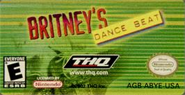 Top of cartridge artwork for Britney's Dance Beat on the Nintendo Game Boy Advance.