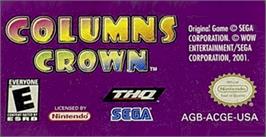 Top of cartridge artwork for Columns Crown on the Nintendo Game Boy Advance.