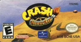 Top of cartridge artwork for Crash Nitro Kart on the Nintendo Game Boy Advance.