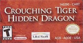 Top of cartridge artwork for Crouching Tiger, Hidden Dragon on the Nintendo Game Boy Advance.