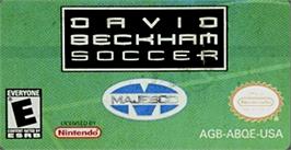 Top of cartridge artwork for David Beckham Soccer on the Nintendo Game Boy Advance.