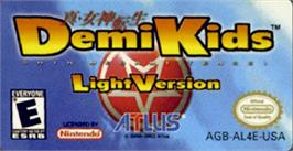 Top of cartridge artwork for DemiKids: Light Version on the Nintendo Game Boy Advance.