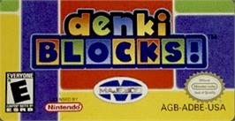 Top of cartridge artwork for Denki Blocks on the Nintendo Game Boy Advance.