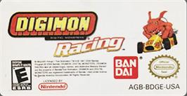 Top of cartridge artwork for Digimon Racing on the Nintendo Game Boy Advance.