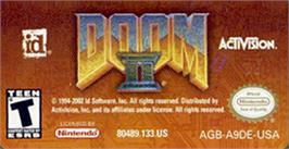 Top of cartridge artwork for Doom 2 on the Nintendo Game Boy Advance.