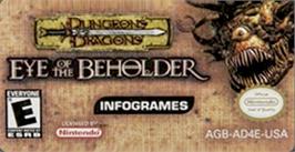Top of cartridge artwork for Dungeons & Dragons: Eye of the Beholder on the Nintendo Game Boy Advance.