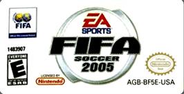 Top of cartridge artwork for FIFA 2005 on the Nintendo Game Boy Advance.
