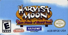 Top of cartridge artwork for Harvest Moon: More Friends of Mineral Town on the Nintendo Game Boy Advance.