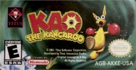 Top of cartridge artwork for Kao the Kangaroo on the Nintendo Game Boy Advance.