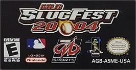 Top of cartridge artwork for MLB SlugFest 20-04 on the Nintendo Game Boy Advance.