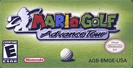 Top of cartridge artwork for Mario Golf: Advance Tour on the Nintendo Game Boy Advance.