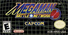 Top of cartridge artwork for Mega Man Battle Network on the Nintendo Game Boy Advance.