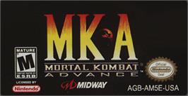 Top of cartridge artwork for Mortal Kombat Advance on the Nintendo Game Boy Advance.