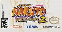 Top of cartridge artwork for Naruto: Ninja Council 2 on the Nintendo Game Boy Advance.