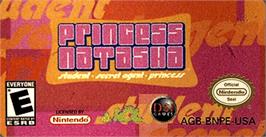 Top of cartridge artwork for Princess Natasha: Student • Secret Agent • Princess on the Nintendo Game Boy Advance.