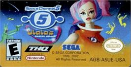 Top of cartridge artwork for Space Channel 5: Ulala's Cosmic Attack on the Nintendo Game Boy Advance.