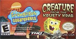 Top of cartridge artwork for SpongeBob SquarePants: Creature from the Krusty Krab on the Nintendo Game Boy Advance.