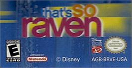 Top of cartridge artwork for That's So Raven on the Nintendo Game Boy Advance.