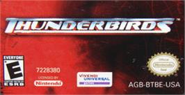 Top of cartridge artwork for Thunderbirds on the Nintendo Game Boy Advance.