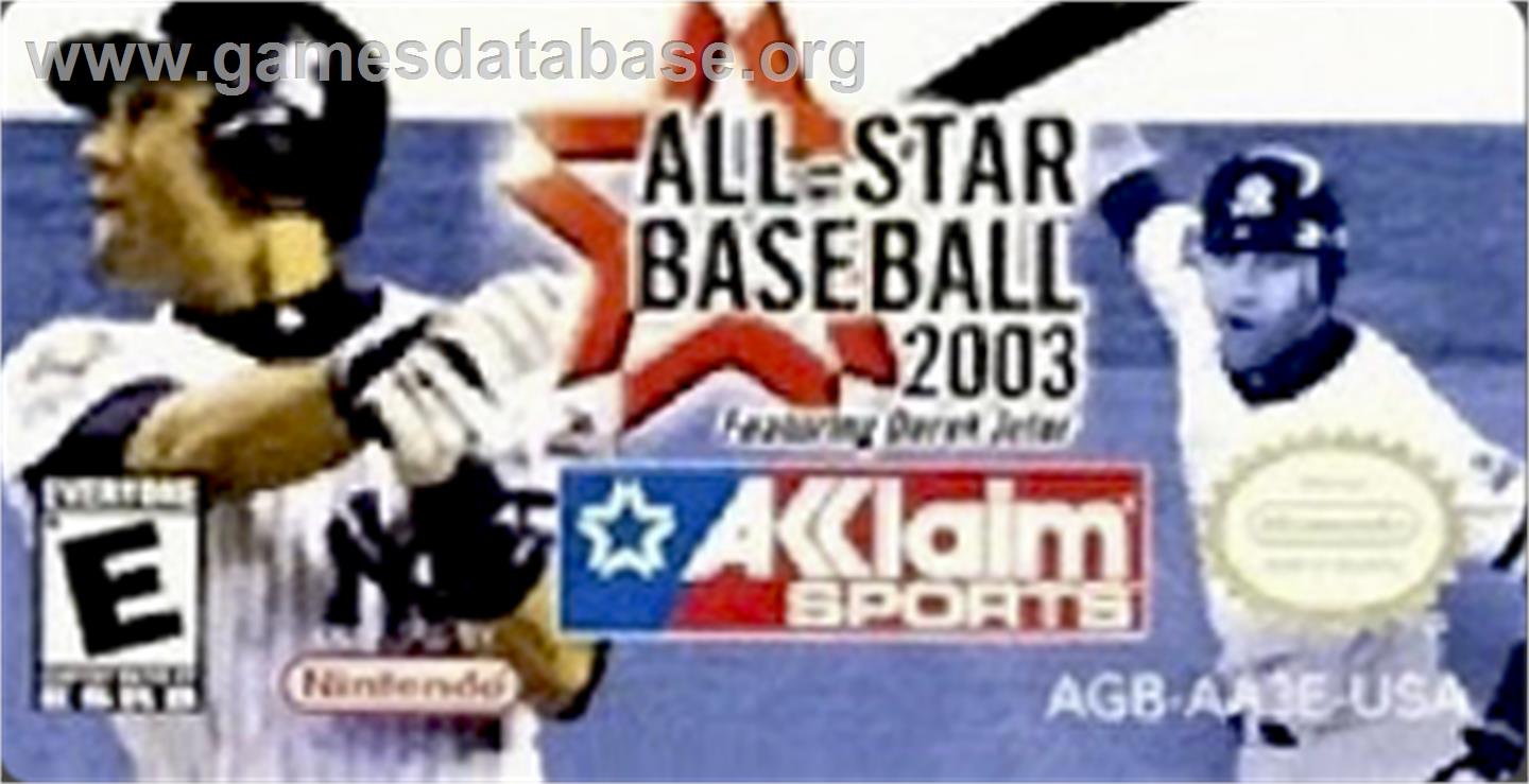 All-Star Baseball 2003 - Nintendo Game Boy Advance - Artwork - Cartridge Top