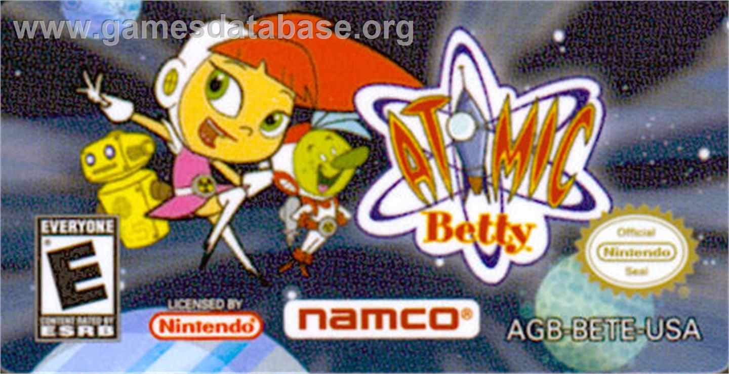 Atomic Betty - Nintendo Game Boy Advance - Artwork - Cartridge Top