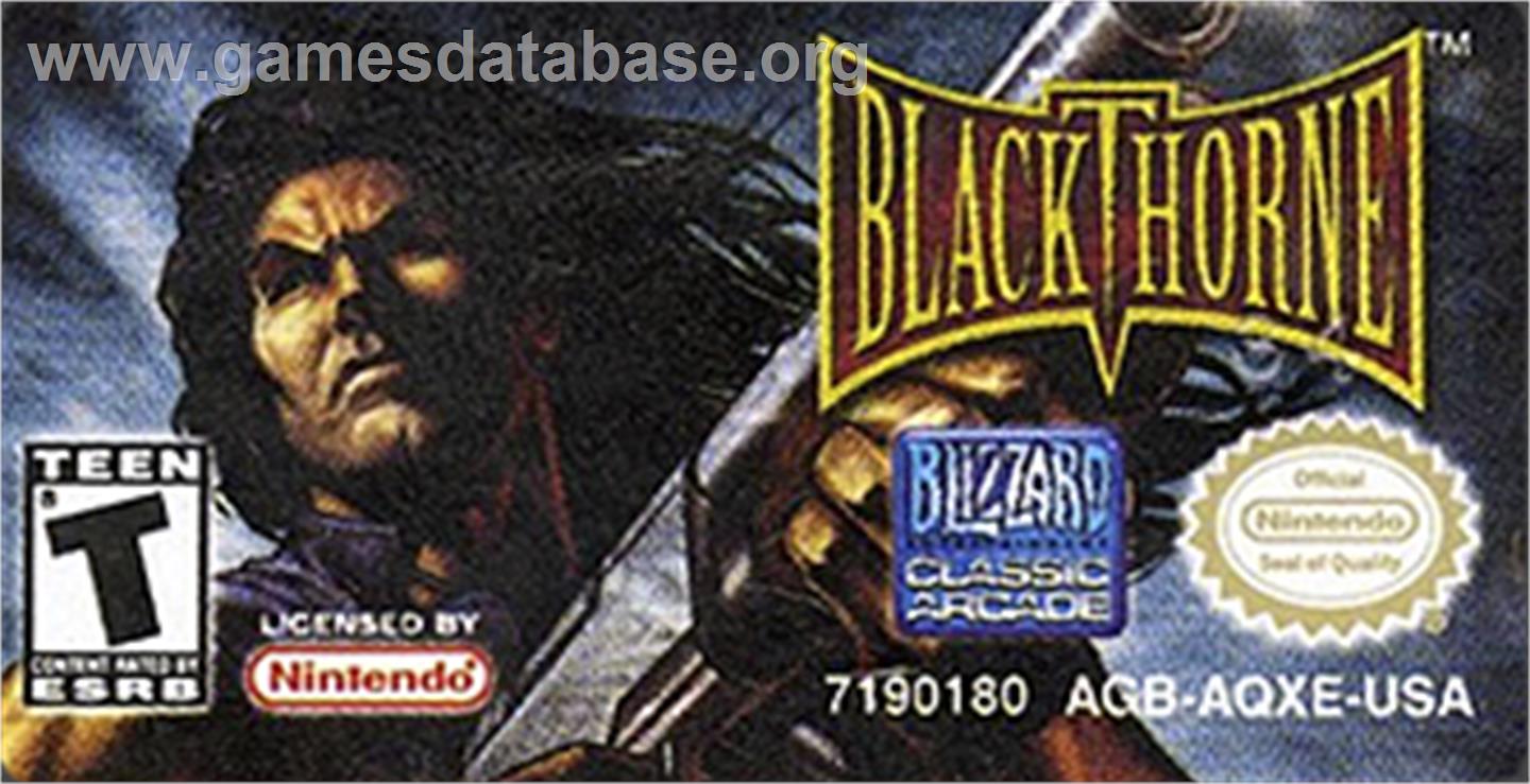 Blackthorne - Nintendo Game Boy Advance - Artwork - Cartridge Top