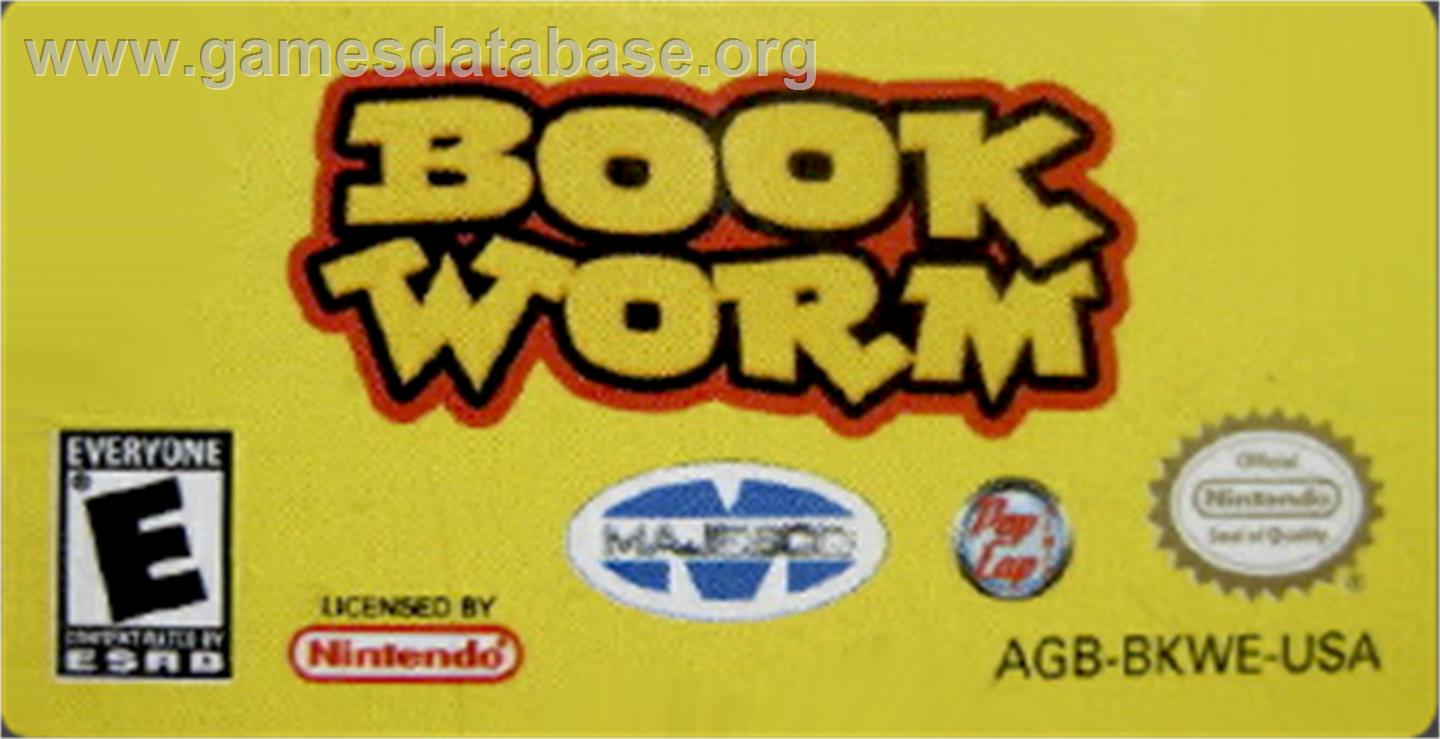 BookWorm Deluxe - Nintendo Game Boy Advance - Artwork - Cartridge Top