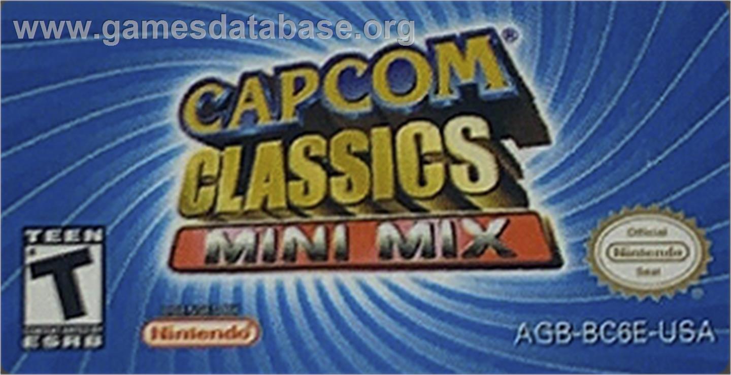 Capcom Classics: Mini Mix - Nintendo Game Boy Advance - Artwork - Cartridge Top