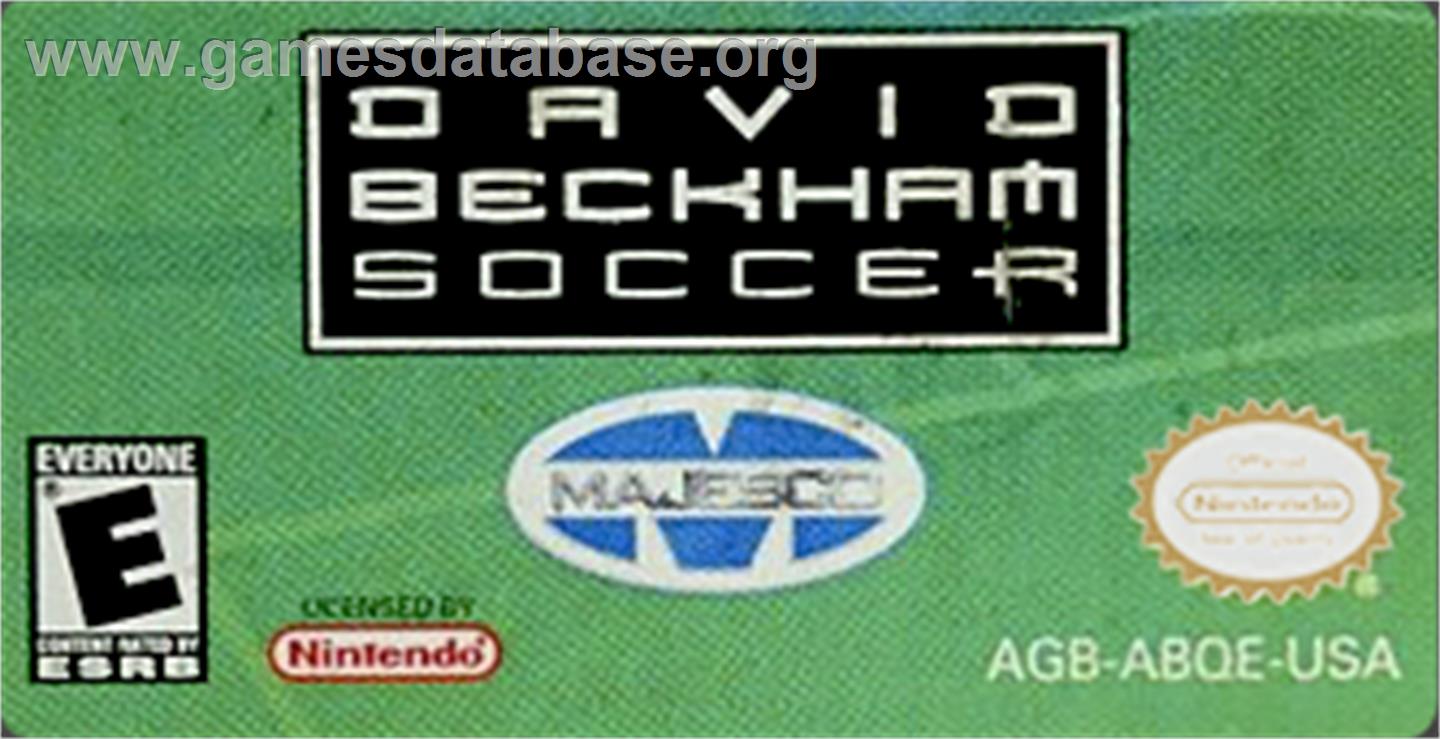 David Beckham Soccer - Nintendo Game Boy Advance - Artwork - Cartridge Top