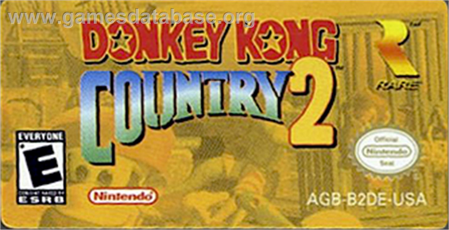 Donkey Kong Country 2: Diddy's Kong Quest - Nintendo Game Boy Advance - Artwork - Cartridge Top