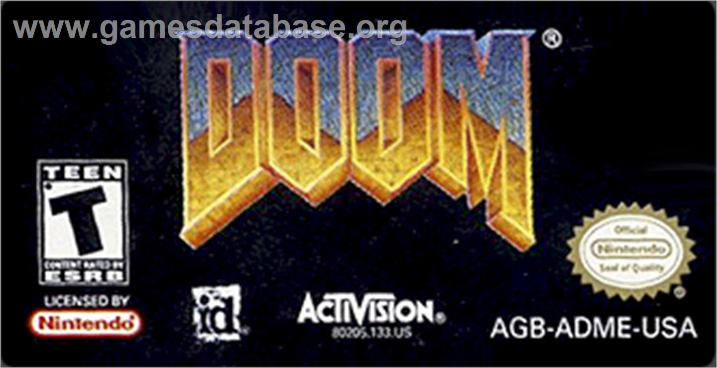 Doom - Nintendo Game Boy Advance - Artwork - Cartridge Top