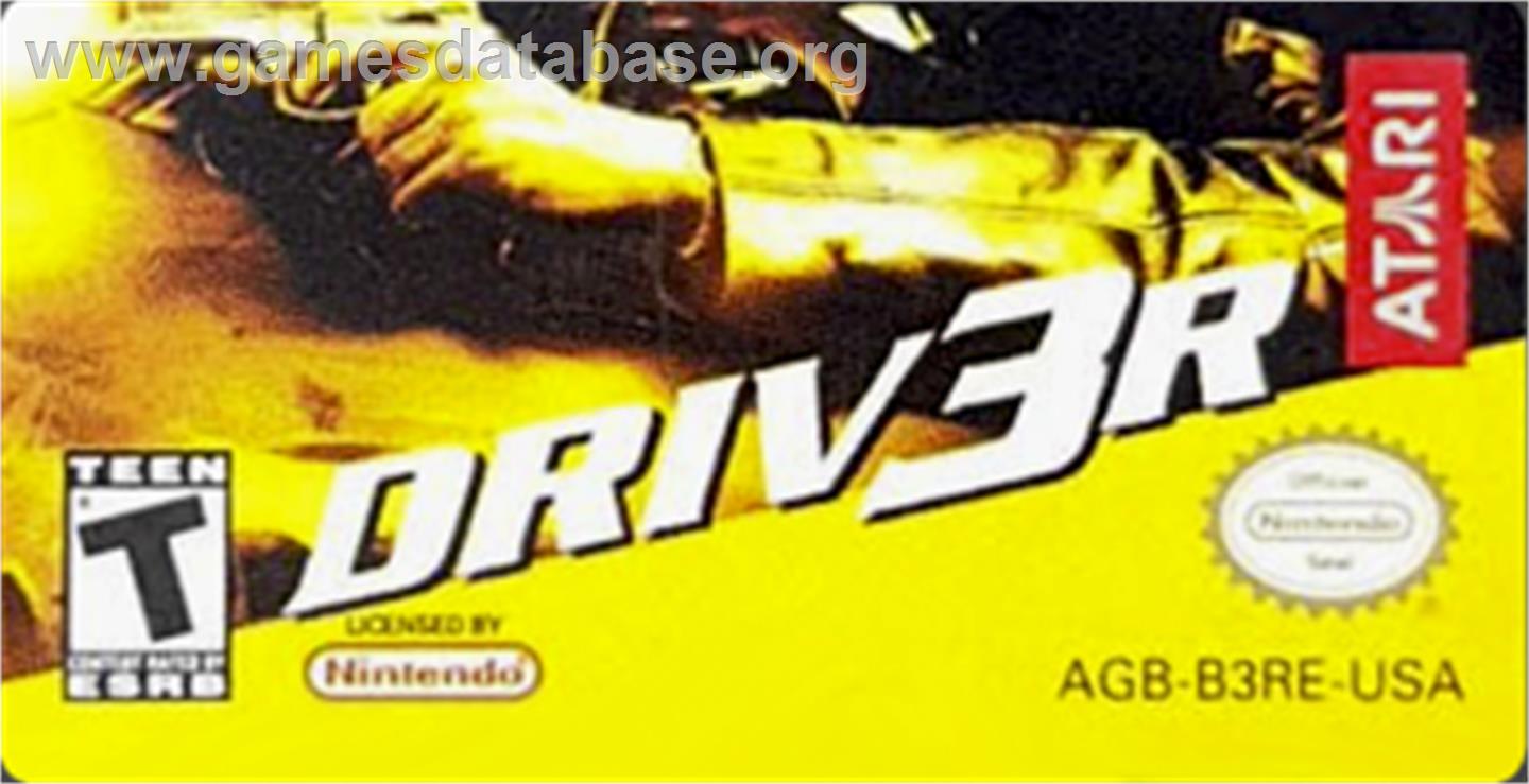 Driv3r 2 - Nintendo Game Boy Advance - Artwork - Cartridge Top