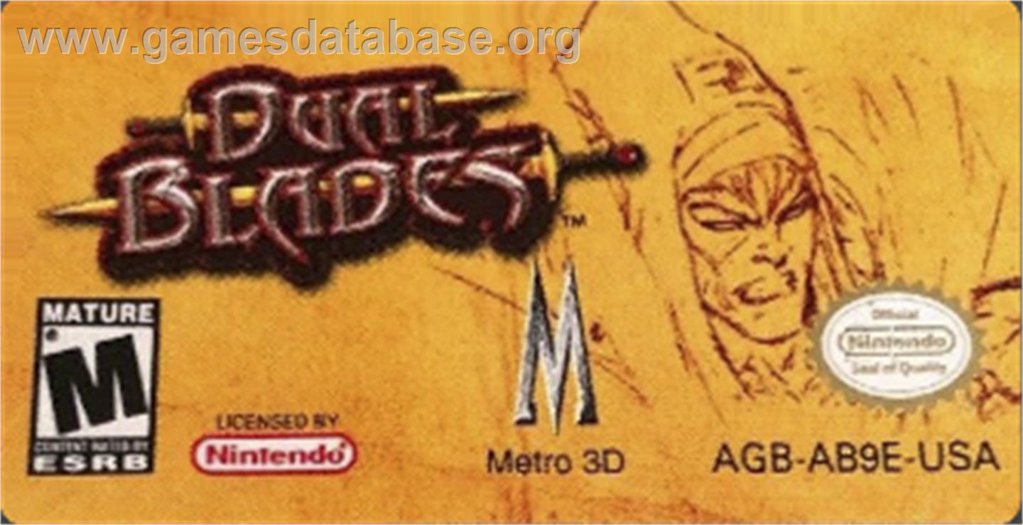 Dual Blades - Nintendo Game Boy Advance - Artwork - Cartridge Top