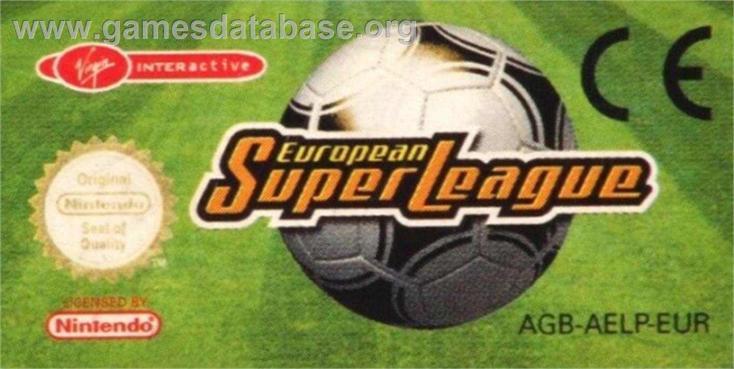 European Super League - Nintendo Game Boy Advance - Artwork - Cartridge Top